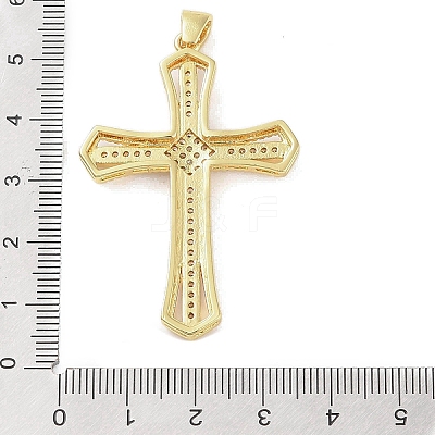 Golden Brass Micro Pave Cubic Zirconia Pendants KK-A209-04E-G-1