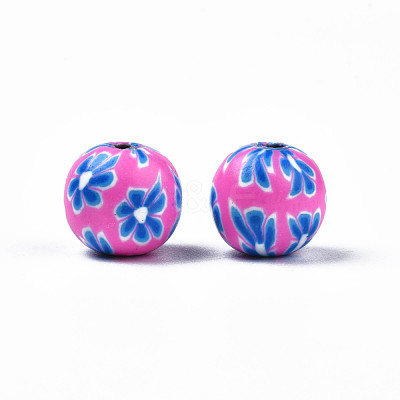 Handmade Polymer Clay Beads CLAY-S092-71-1