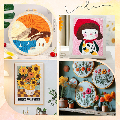 DIY Punch Needle Embroidery Starter Kits for Beginners DIY-WH20013-88A-1