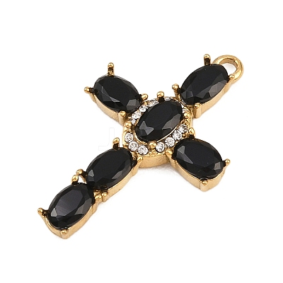 304 Stainless Steel Rhinestone Pendants STAS-P430-02G-01-1