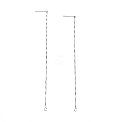 Non-Tarnish 304 Stainless Steel Stud Earring Finding X-STAS-E161-07P-1