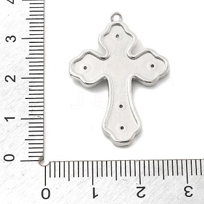 Brass Micro Pave Cubic Zirconia Pendant KK-L228-20P-01-1