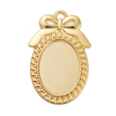 Alloy Pendant Cabochon Settings PALLOY-E577-39G-1