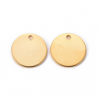 201 Stainless Steel Stamping Blank Tag Pendants STAS-T058-12mm-G-1
