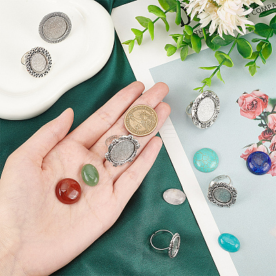 DIY Gemstone Finger Ring Making Kit DIY-SC0022-50-1