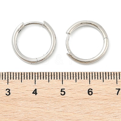 Brass Huggie Hoop Earrings EJEW-K083-29P-1