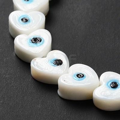 Handmade Evil Eye Lampwork Beads Strands LAMP-E023-07B-01-1