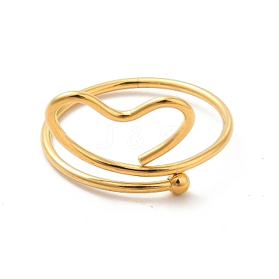 201 Stainless Steel Wrapped Fing Rings for Women STAS-K247-03G-1
