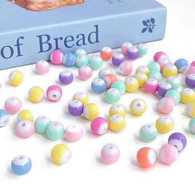 Opaque Acrylic Beads X-OACR-H038-53A-1