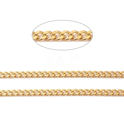 Ion Plating(IP) 304 Stainless Steel Curb Chains CHS-E005-02G-1
