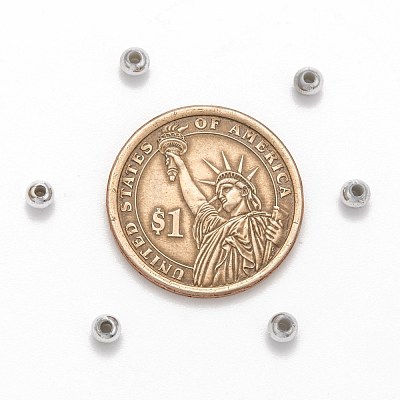 Plating Plastic Acrylic Round Beads PACR-L003-4mm-S-1
