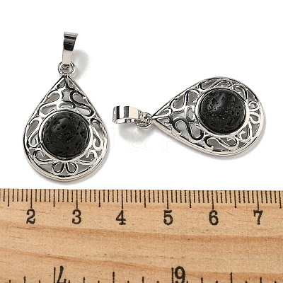 Natural Lava Rock Pendants G-Q158-05P-28-1