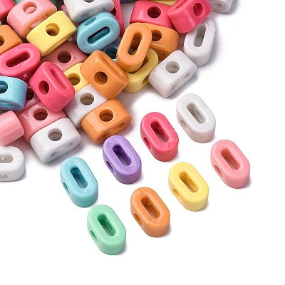 Opaque Acrylic European Beads OACR-S072-04A-1