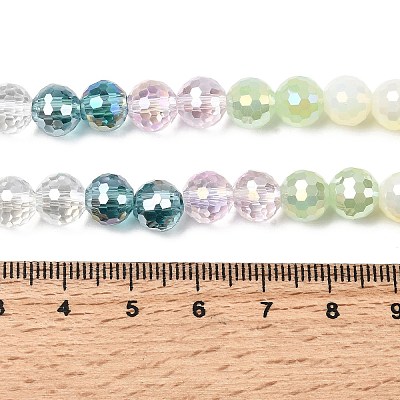 Electroplate Glass Beads Strands EGLA-D300-06-8mm-27-1