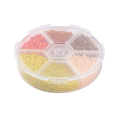 6 Colors 12/0 Glass Seed Beads SEED-X0052-03D-2mm-1
