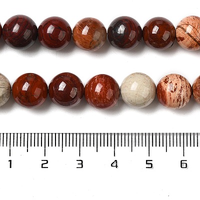Natural Red Snakeskin Jasper Beads Strands G-H298-A02-04-1