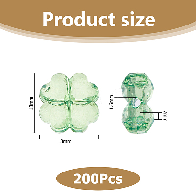 200Pcs Transparent Acrylic Beads TACR-HS0001-04-1