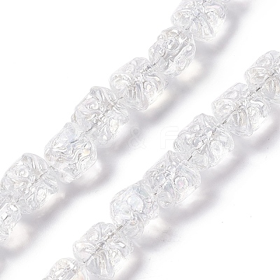 Transparent AB Colored Plated Electroplate Glass Beads X1-GLAA-P028-AB01-1