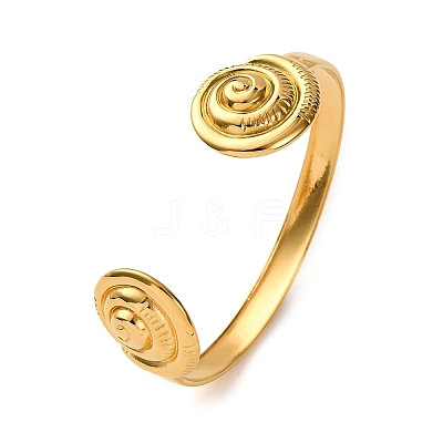 304 Stainless Steel Cuff Bangles for Women BJEW-C123-01B-G-1