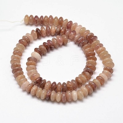 Rondelle Natural Red Star Stone Beads Strands G-P109-06-1