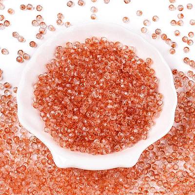 Baking Paint Electroplate Transparent Glass Seed Beads SEED-N006-07B-1
