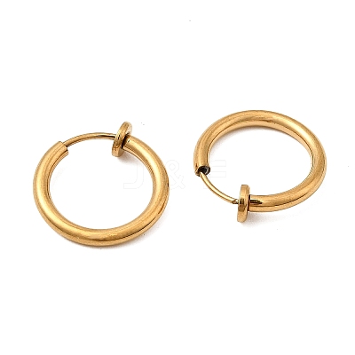 Ion Plating(IP) 304 Stainless Steel Clip-on Earrings EJEW-P232-01G-1