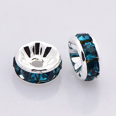 Brass Grade A Rhinestone Spacer Beads RB-A014-Z7mm-06S-1