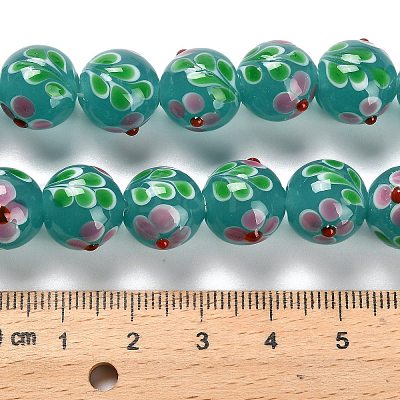 Handmade Lampwork Bumpy Beads Strands LAMP-A005-01F-1