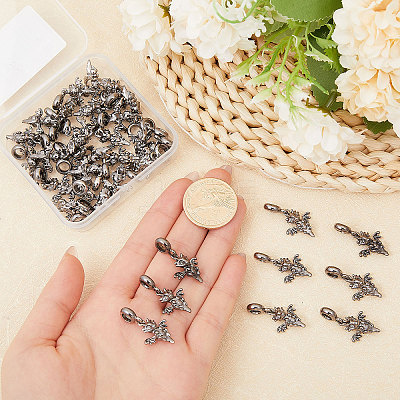 36Pcs Alloy European Dangle Charms MPDL-CA0001-06B-1