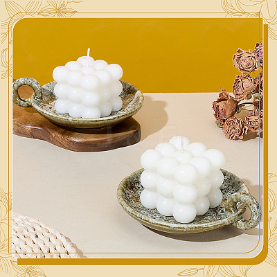 2Pcs Porcelain Candle Holders DJEW-PH0001-86B-1