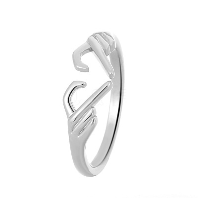 Brass Open Cuff Rings for Women WH-WGE5C7D-02-1