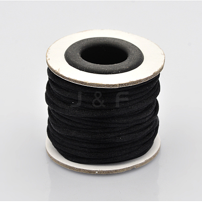 Round Nylon Satin Rattail Cord X-NWIR-O001-A-05-1