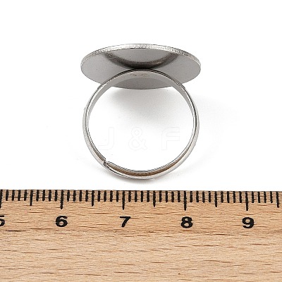 Non-Tarnish 304 Stainless Steel Pad Ring Settings STAS-K278-11F-P-1