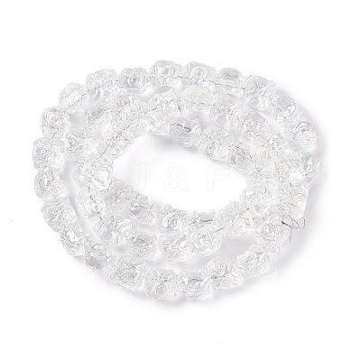 Transparent AB Colored Plated Electroplate Glass Beads X1-GLAA-P028-AB01-1