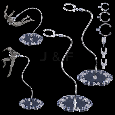 2 Bags 2 Styles Adjustable Plastic Action Figure Display Holders ODIS-WR0001-23A-1