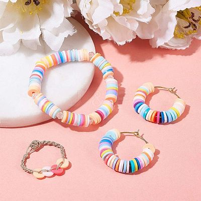 150G 15 Colors Handmade Polymer Clay Beads CLAY-JP0001-11-4mm-1