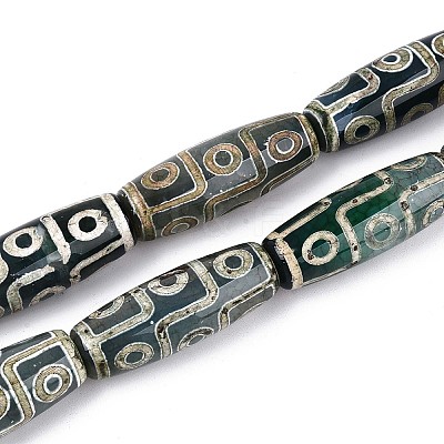 Tibetan Style dZi Agate Beads Strands G-N357-03A-01-1