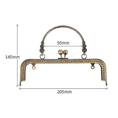 Alloy Kiss Lock Purse Frame Handle PW-WG82AEE-05-1
