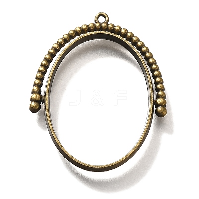 Alloy Open Back Bezel Pendants PALLOY-I223-11AB-1