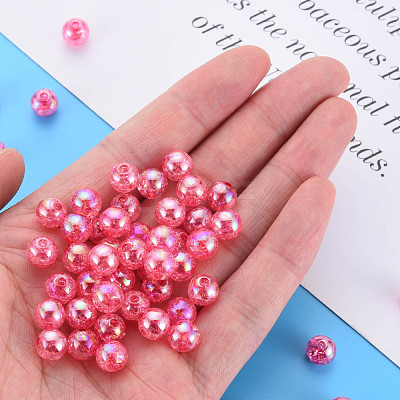 Transparent Crackle Acrylic Beads MACR-S373-66-L02-1