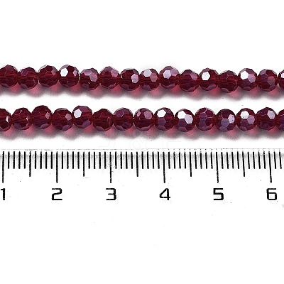 Electroplate Transparent Glass Beads Strands EGLA-A035-T4mm-A02-1