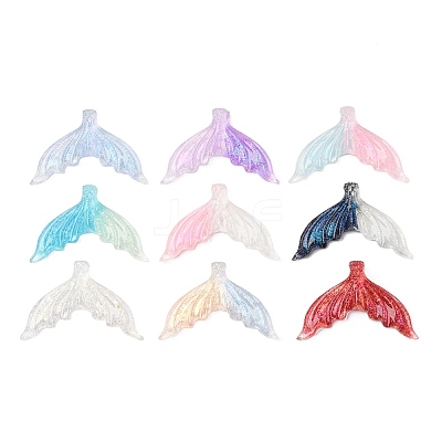 Luminous Ocean Transparent Resin Cabochons CRES-L045-02C-1