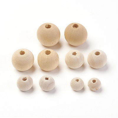 Unfinished Wood Beads WOOD-X0004-01-LF-1