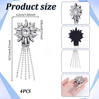 Glass Clothing Patches PATC-WH0028-026E-1