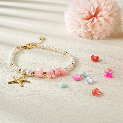 280Pcs 7 Colors Natural Freshwater Shell Beads SHEL-FW0001-02-1