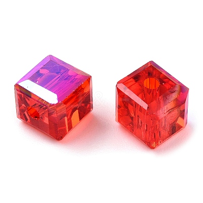 Faceted Transparent Glass Beads GLAA-E047-03C-1