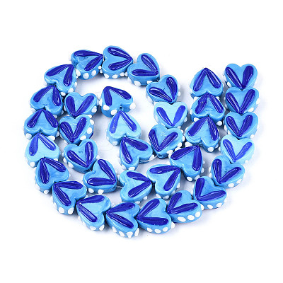 Opaque Handmade Bumpy Lampwork Beads Strands LAMP-T017-20-B08-1