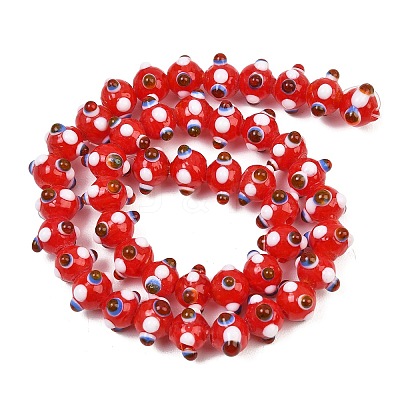 Handmade Bumpy Lampwork Beads Strands LA-CBA05D6-01-04-1