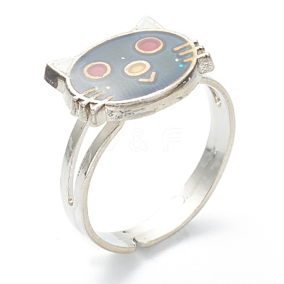 Adjustable Iron Finger Rings RJEW-B032-12P-1