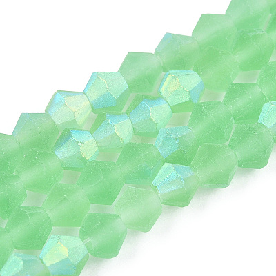 Imitate Austrian Crystal Bicone Frosted Glass Beads Strands EGLA-A039-T3mm-MB24-1